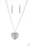 Paparazzi "Victorian Virtue" Silver Necklace & Earring Set Paparazzi Jewelry