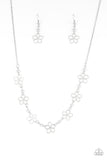 Paparazzi "Always Abloom" Silver Necklace & Earring Set Paparazzi Jewelry