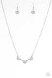 Paparazzi "Another Love Story" Silver Necklace & Earring Set Paparazzi Jewelry