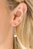 Paparazzi VINTAGE VAULT "Key Figure" White Exclusive Necklace & Earring Set Paparazzi Jewelry