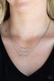 Paparazzi "Pretty Petite" White Necklace & Earring Set Paparazzi Jewelry