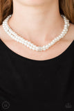 Paparazzi "Put On Your Party Dress" White Necklace & Earring Set Paparazzi Jewelry