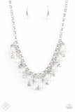 Paparazzi "You May Kiss The Bride" FASHION FIX White Necklace & Earring Set Paparazzi Jewelry