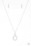 Paparazzi "Timeless Trio" White Necklace & Earring Set Paparazzi Jewelry