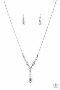 Paparazzi "Diva Dazzle" White Necklace & Earring Set Paparazzi Jewelry