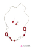 Paparazzi "Just Around the Corner - Red" necklace Paparazzi Jewelry