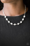 Paparazzi VINTAGE VAULT "Starlit Socials" White Necklace & Earring Set Paparazzi Jewelry