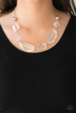 Paparazzi VINTAGE VAULT "Luminous Luminary" White Necklace & Earring Set Paparazzi Jewelry