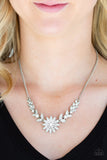 Paparazzi "Garden Glamour" White Necklace & Earring Set Paparazzi Jewelry