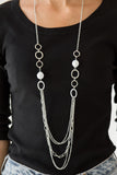 Paparazzi VINTAGE VAULT "Margarita Masquerades" White Necklace & Earring Set Paparazzi Jewelry