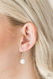 Paparazzi VINTAGE VAULT "Very Visionary" White Necklace & Earring Set Paparazzi Jewelry