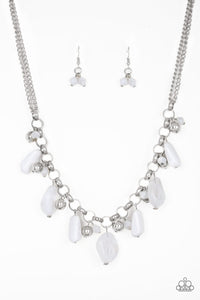 Paparazzi VINTAGE VAULT "Grand Canyon Grotto" White Necklace & Earring Set Paparazzi Jewelry