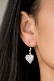 Paparazzi "Harvard Hearts" White Necklace & Earring Set Paparazzi Jewelry