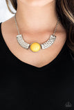 Paparazzi "Egyptian Spell" Yellow Necklace & Earring Set Paparazzi Jewelry