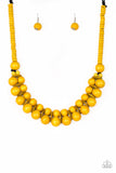 Paparazzi "Caribbean Cover Girl" Yellow Necklace & Earring Set Paparazzi Jewelry