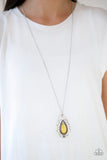 Paparazzi VINTAGE VAULT "Sedona Solstice" Yellow Necklace & Earring Set Paparazzi Jewelry