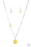 Paparazzi "Peaceful Prairies" Yellow Necklace & Earring Set Paparazzi Jewelry