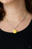 Paparazzi "Peaceful Prairies" Yellow Necklace & Earring Set Paparazzi Jewelry