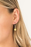 Paparazzi VINTAGE VAULT "Ground Forces" Yellow Necklace & Earring Set Paparazzi Jewelry