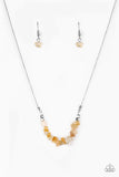 Paparazzi VINTAGE VAULT "Back To Nature" Yellow Necklace & Earring Set Paparazzi Jewelry