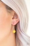 Paparazzi VINTAGE VAULT "Count To Zen" Yellow Necklace & Earring Set Paparazzi Jewelry