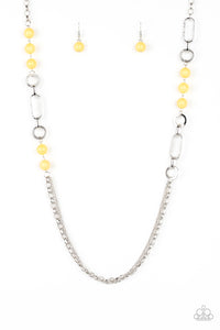 Paparazzi VINTAGE VAULT "CACHE Me Out" Yellow Necklace & Earring Set Paparazzi Jewelry