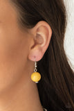 Paparazzi VINTAGE VAULT "Gorgeously Globetrotter" Yellow Necklace & Earring Set Paparazzi Jewelry