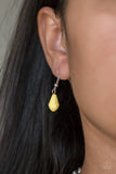 Paparazzi VINTAGE VAULT "Modern Macarena" Yellow Necklace & Earring Set Paparazzi Jewelry