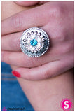 Paparazzi "Chasing The Sun - Blue" ring Paparazzi Jewelry