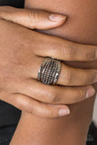 Paparazzi "Trailblazin Trails" Black Ring Paparazzi Jewelry