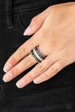 Paparazzi "Treasury Fund" Black Ring Paparazzi Jewelry