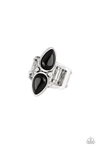 Paparazzi VINTAGE VAULT "Simply Saharan" Black Ring Paparazzi Jewelry