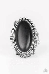 Paparazzi "Open Range" Black Ring Paparazzi Jewelry