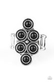 Paparazzi VINTAGE VAULT "River Rock Rhythm" Black Ring Paparazzi Jewelry