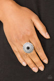 Paparazzi "Daringly Daisy" Black Ring Paparazzi Jewelry