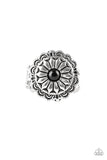 Paparazzi "Daringly Daisy" Black Ring Paparazzi Jewelry