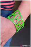 Paparazzi "Bridging the Gap" Green Bracelet Paparazzi Jewelry