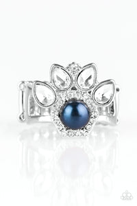 Paparazzi VINTAGE VAULT "Crown Coronation" Blue Ring Paparazzi Jewelry