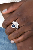 Paparazzi VINTAGE VAULT "Crown Coronation" Blue Ring Paparazzi Jewelry