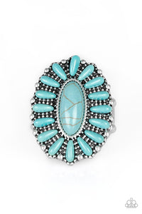 Paparazzi "Cactus Cabana" Blue Turquoise Ring Paparazzi Jewelry