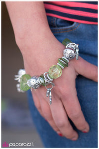 Paparazzi "Never A Dull Moment" Green Bracelet Paparazzi Jewelry