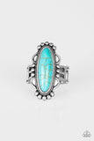 Paparazzi VINTAGE VAULT "Leave No Trace" Blue Ring Paparazzi Jewelry