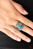 Paparazzi "Rural Relic" Blue Ring Paparazzi Jewelry