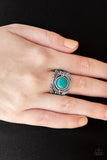 Paparazzi VINTAGE VAULT "Stand Your Ground" Blue Ring Paparazzi Jewelry