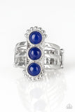 Paparazzi VINTAGE VAULT "Rio Trio" Blue Ring Paparazzi Jewelry