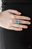 Paparazzi VINTAGE VAULT "Simply Saharan" Blue Ring Paparazzi Jewelry