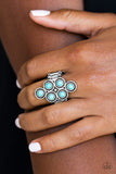 Paparazzi VINTAGE VAULT "River Rock Rhythm" Turquoise Blue Ring Paparazzi Jewelry