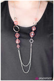 Paparazzi "Crystal Clear - Coral" necklace Paparazzi Jewelry