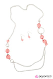 Paparazzi "Crystal Clear - Coral" necklace Paparazzi Jewelry