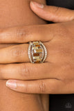 Paparazzi "Treasure Chest Charm" Brown Ring Paparazzi Jewelry